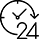 Icon 24 hour clock